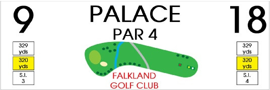 Hole 9 and 18 information board